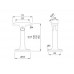 KWS Vertical Mounted Handrail Support Bracket - Projection: 55 / 75 / 100 / 120 or 150mm
