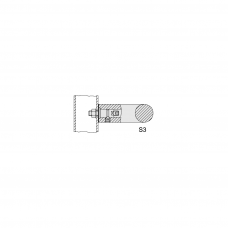 KWS K8A53 Fixing Kit - S3/M6 - Single Side Fixing For 20mm &Oslash; Pull Handles