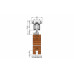HELM MK-L 80 H 129 'Timber' Wall Pocket Sliding Door Kit Including Track - Max. 80kg - SAA