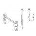 D&E Concealed Fix Window Restrictor - Long arm - LH or RH - Natural Finish