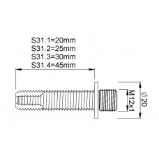 KWS K8B81 Fixing Kit - S1/M12 Single Side Bolt Through Fixing