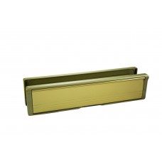 * POST PORT LETTER PLATE 40-80 - GOLD FRAME & P.GOLD FLAP * POST PORT LETTER PLATE 40-80 - GOLD FRAME & P.GOLD FLAP